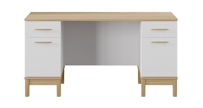 Hanah Home Etto - Mm1.44.02.W1 Escritorio de Estudio Madera y Roble Blanco